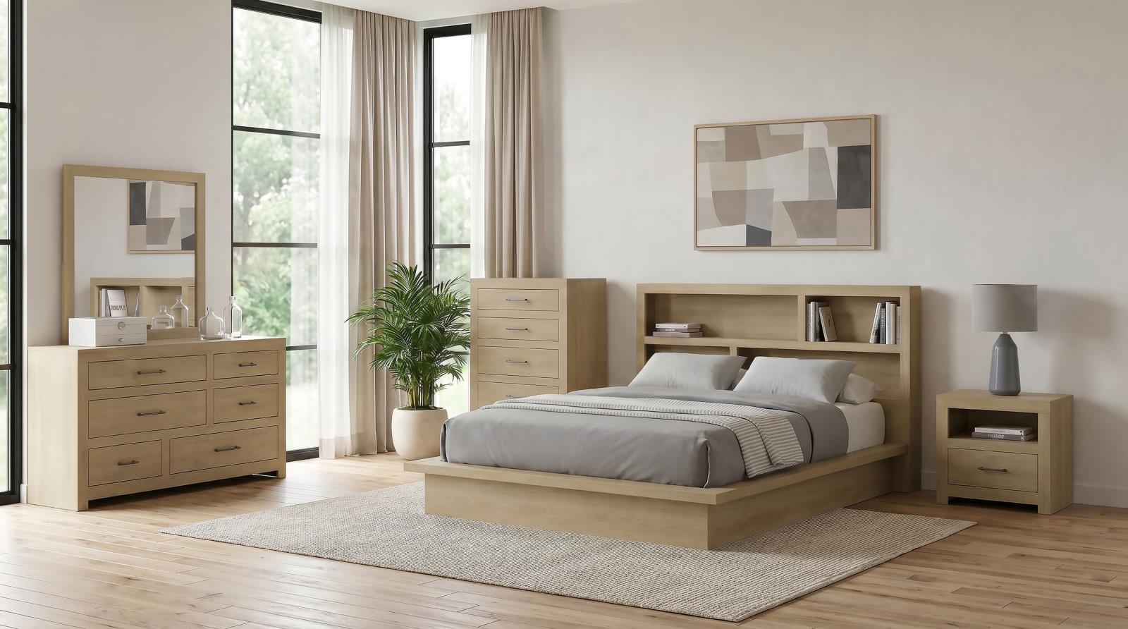 Hendricks Bedroom Set Light Oak - Image 19