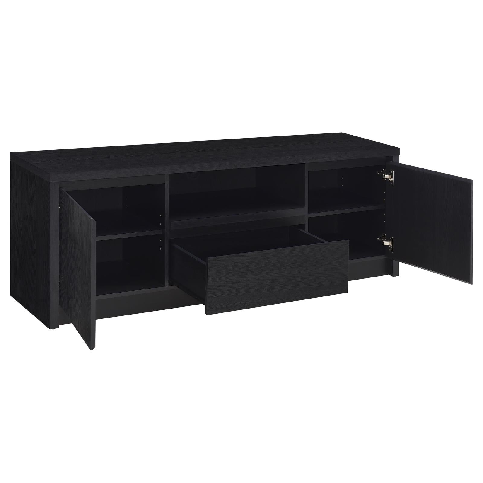 Winfield 3-piece Entertainment Center 60-inch TV Stand Black - Image 4