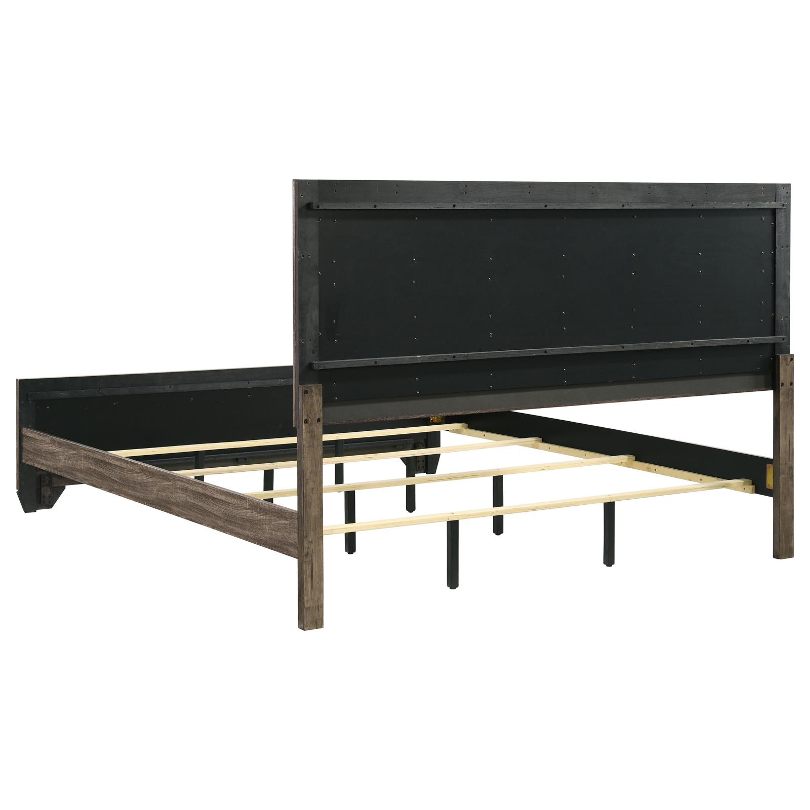 Kauffman Wood Eastern King Panel Bed Washed Taupe - Image 5