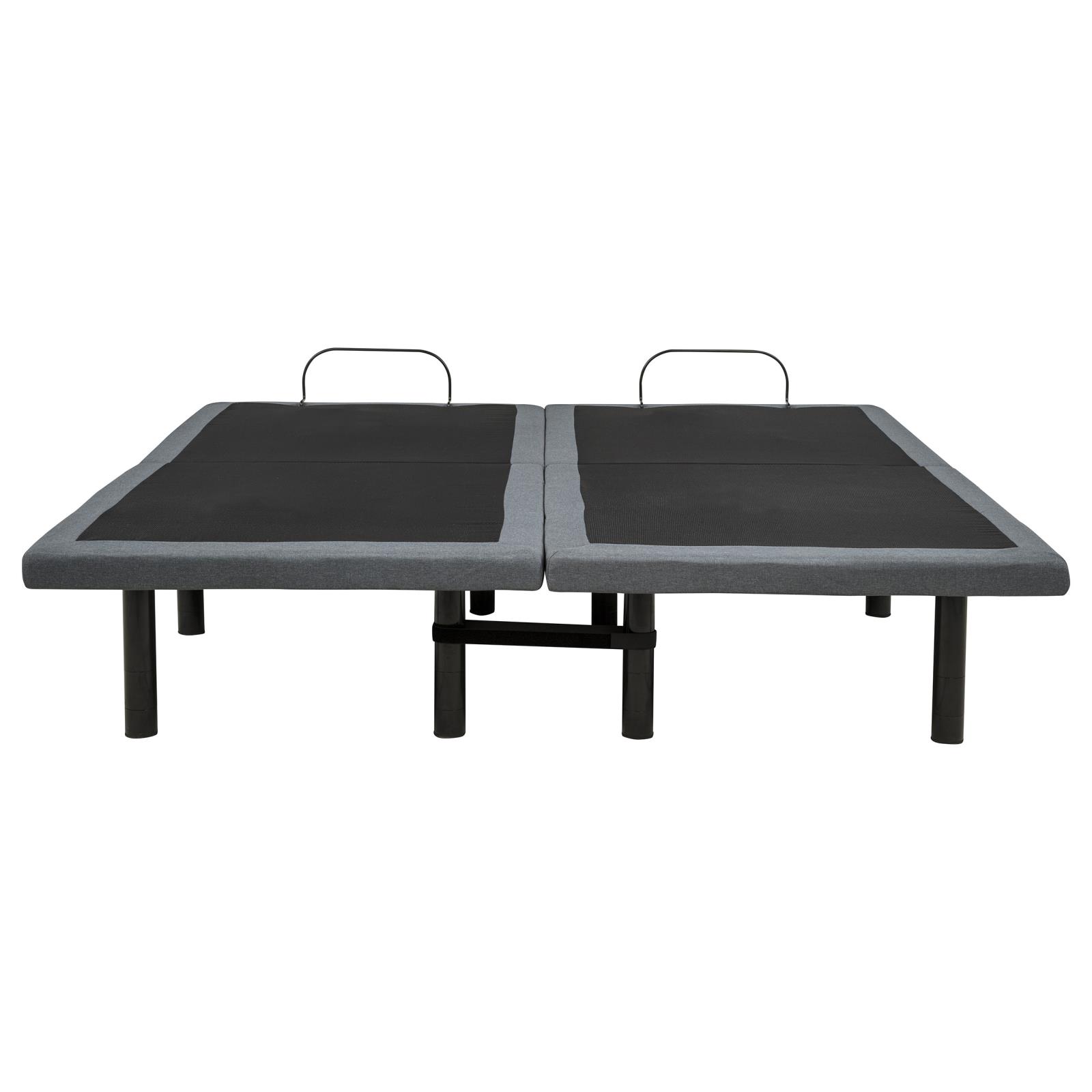 Weston Split Eastern King Massage Adjustable Bed Base in Black and Grey - Image 8