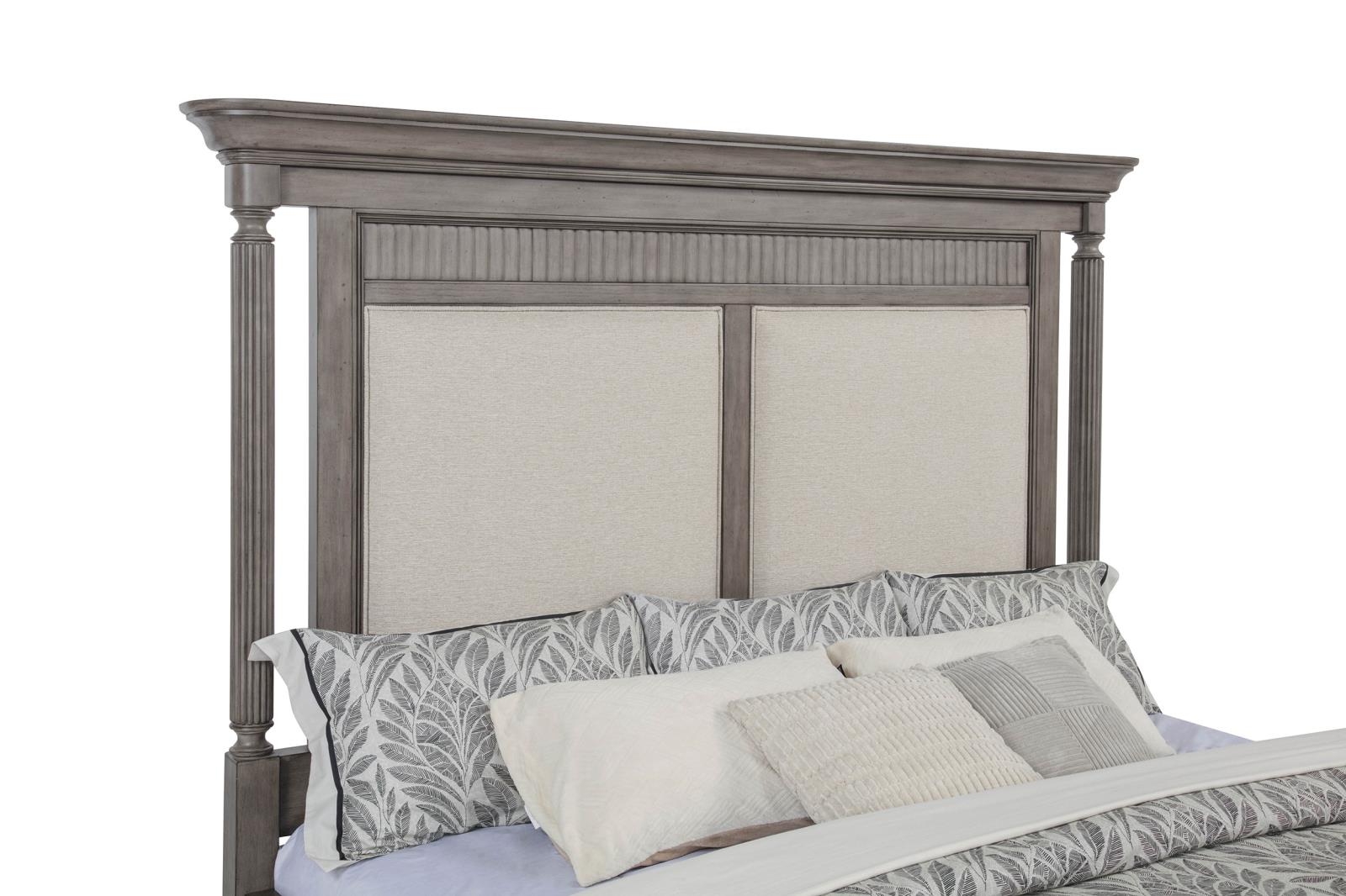 Cresswell Eastern King Upholstered Panel Bed Weathered Taupe - Image 7