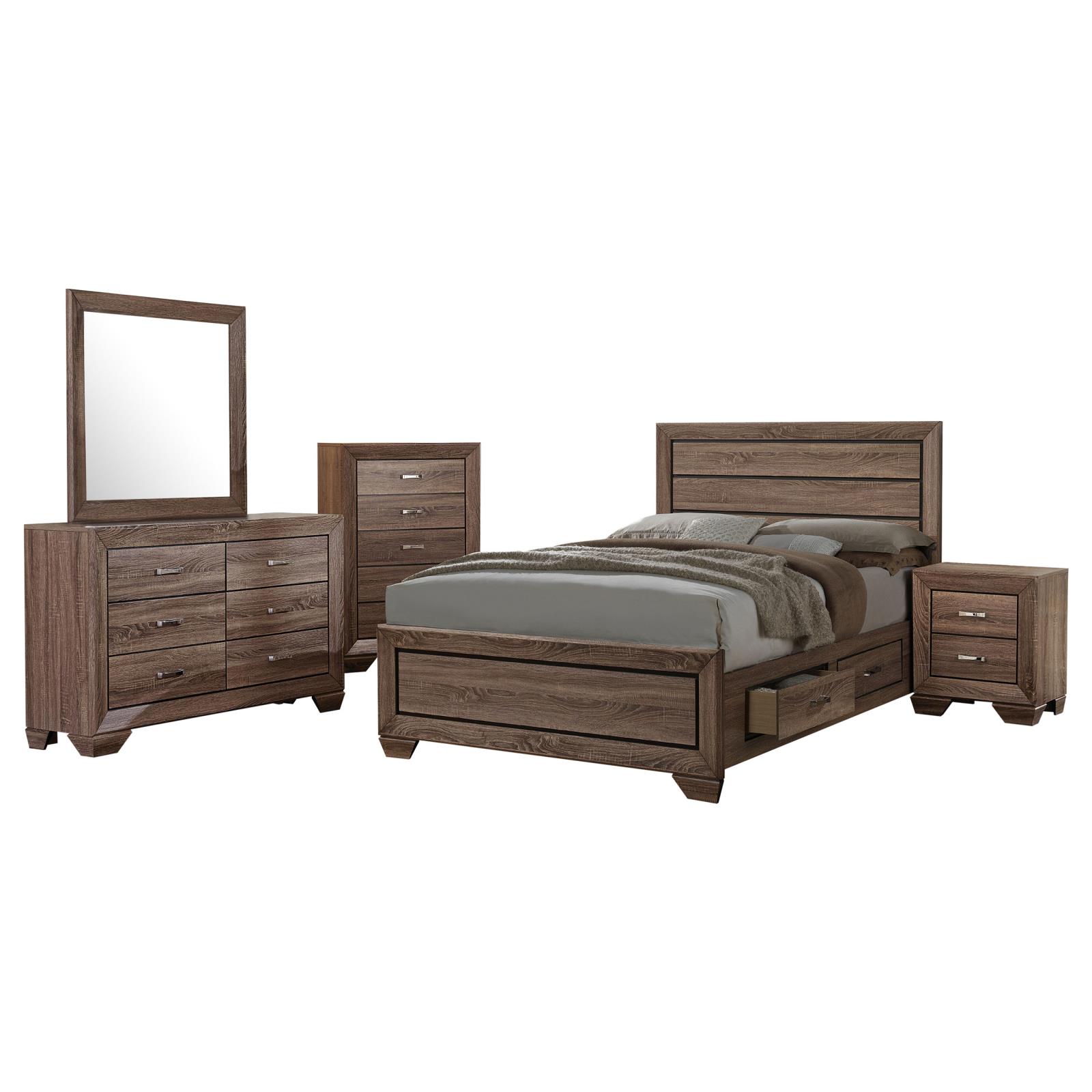 Kauffman Bedroom Set Washed Taupe - Image 16