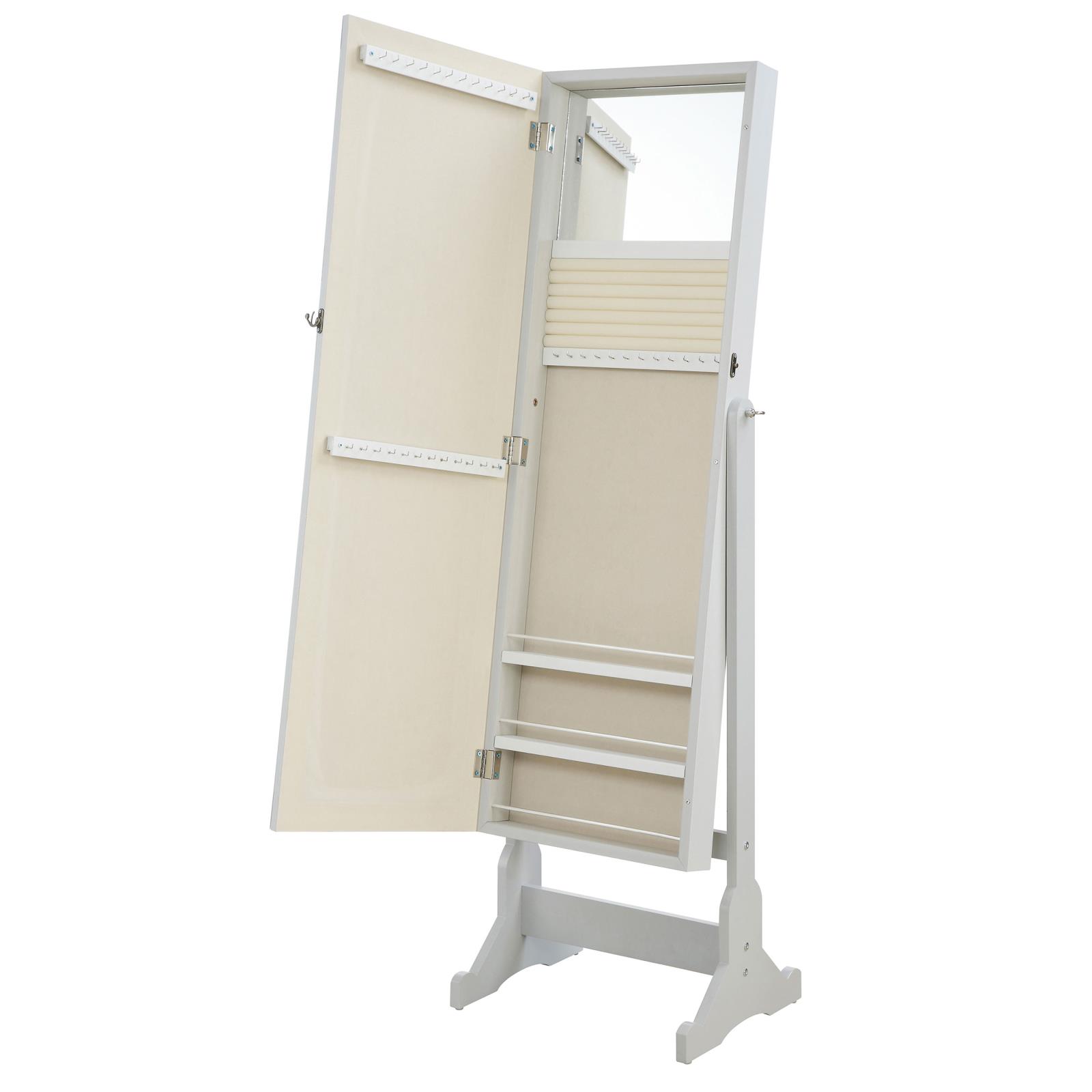 Yvonne Cheval Mirror with Jewelry Storage Dove Grey - Image 4