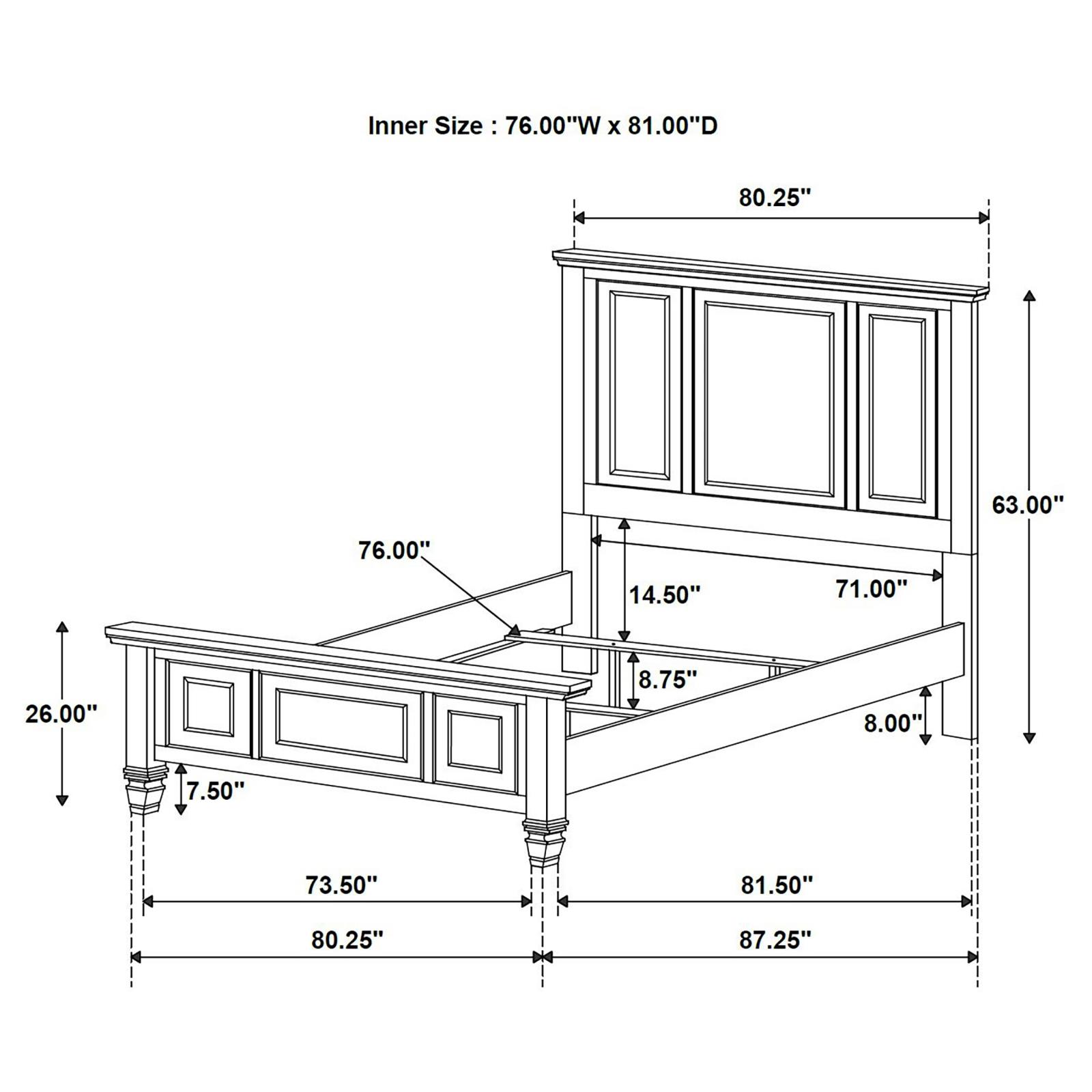 Sandy Beach Bedroom Set Cream White - Image 14