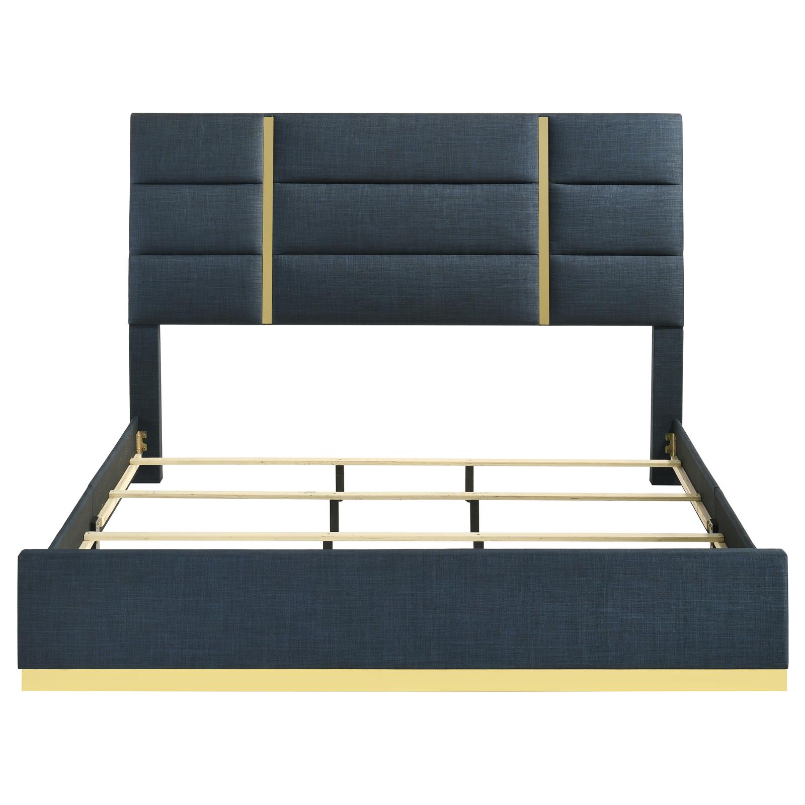 Ines 56-inch Fabric Upholstered Eastern King Panel Bed - Image 14