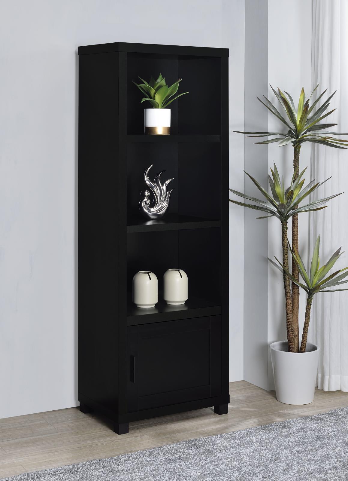Sachin 3-shelf Engineered Wood Media Tower Black - Image 2