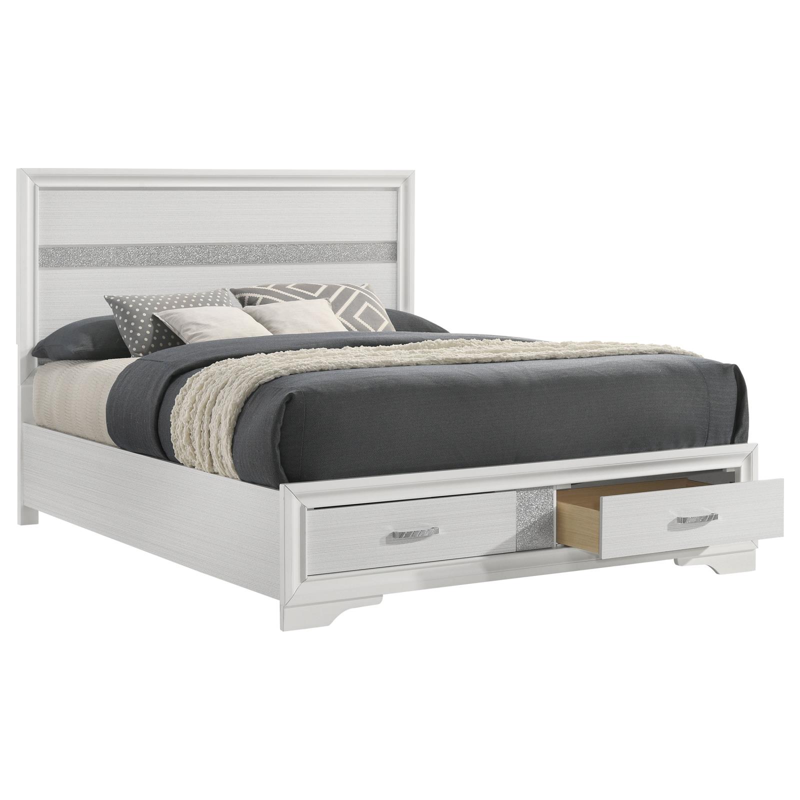 Miranda 51-inch Wood Queen Storage Panel Bed - Image 3