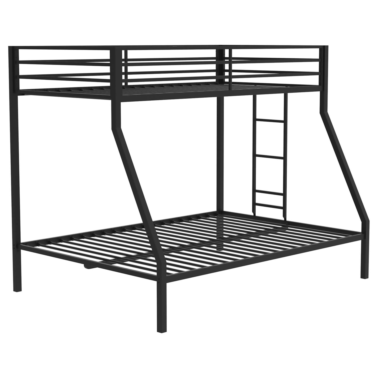 Alevera Metal Twin Over Full Bunk Bed with Ladder
