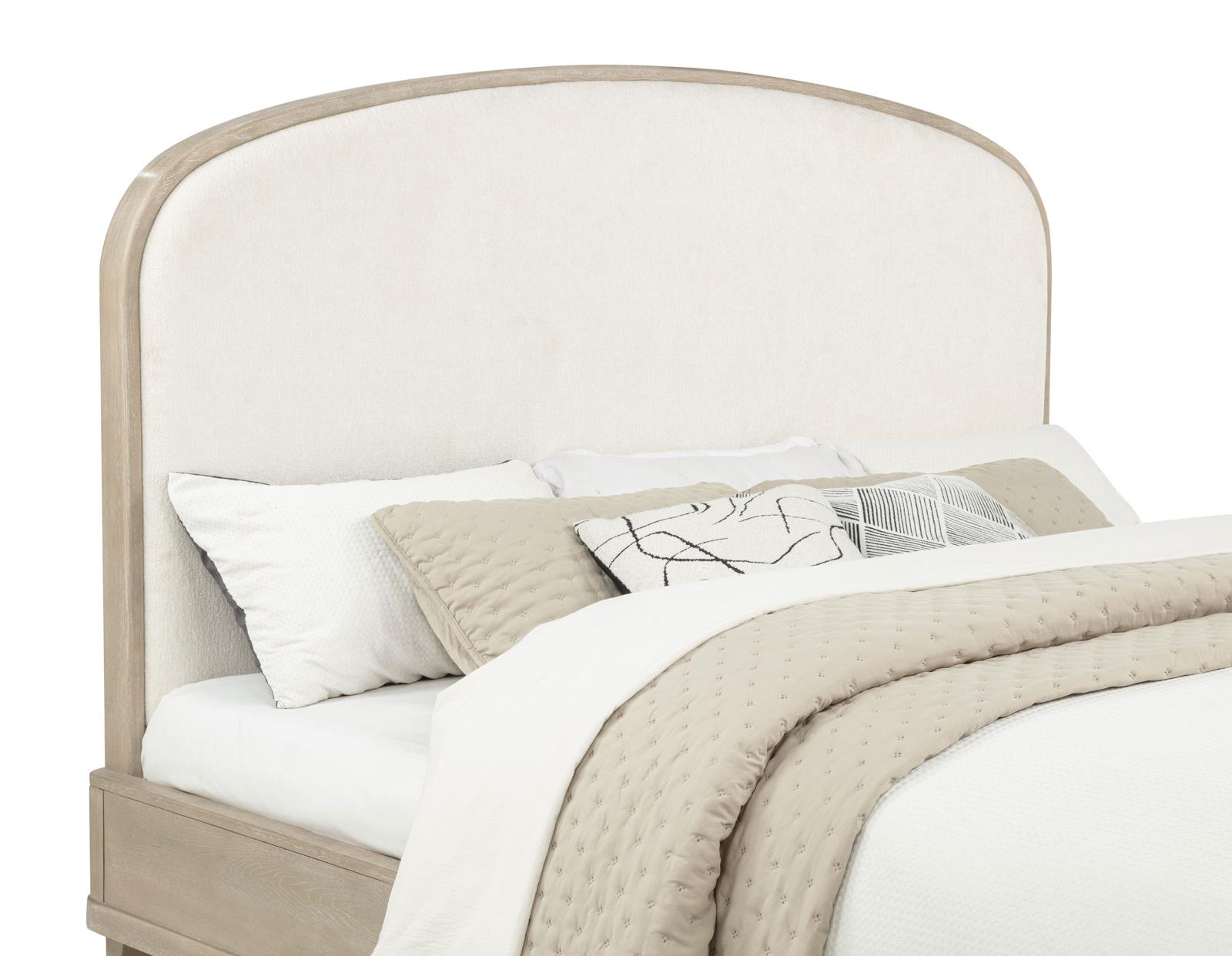 Lucaire Queen Upholstered Panel Bed Sandstone - Image 7