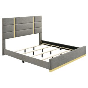 Ines 56-inch Fabric Upholstered Eastern King Panel Bed