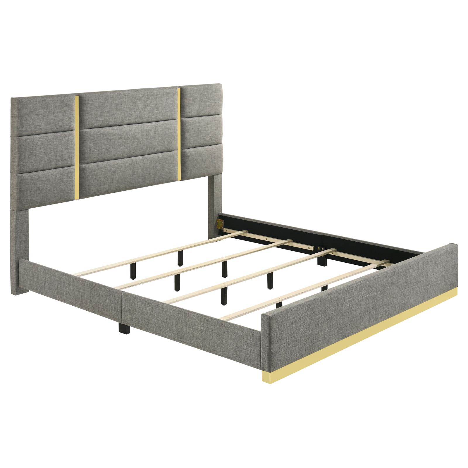 Ines 56-inch Fabric Upholstered Eastern King Panel Bed