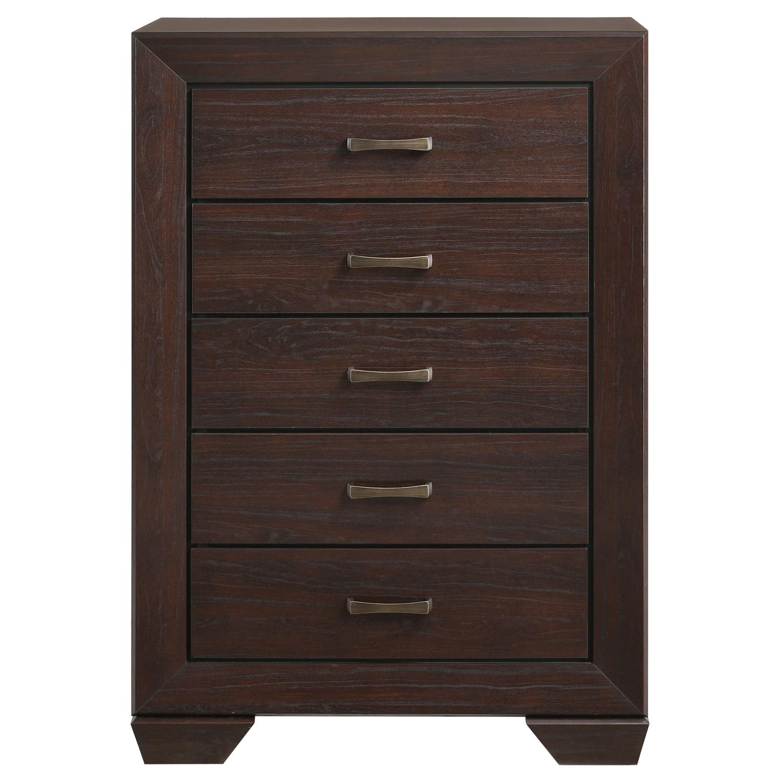 Kauffman 5-drawer Bedroom Chest Dark Cocoa - Image 3