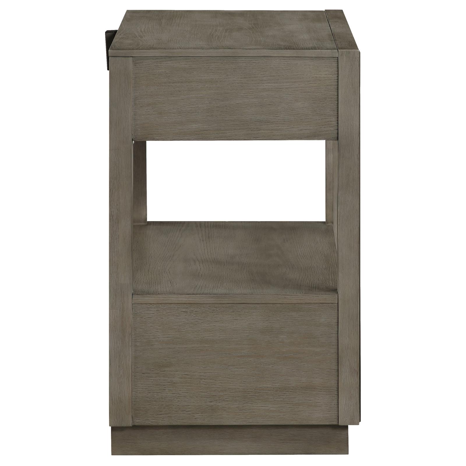 Durango 2-drawer Nightstand Bedside Table Taupe Oak - Image 9