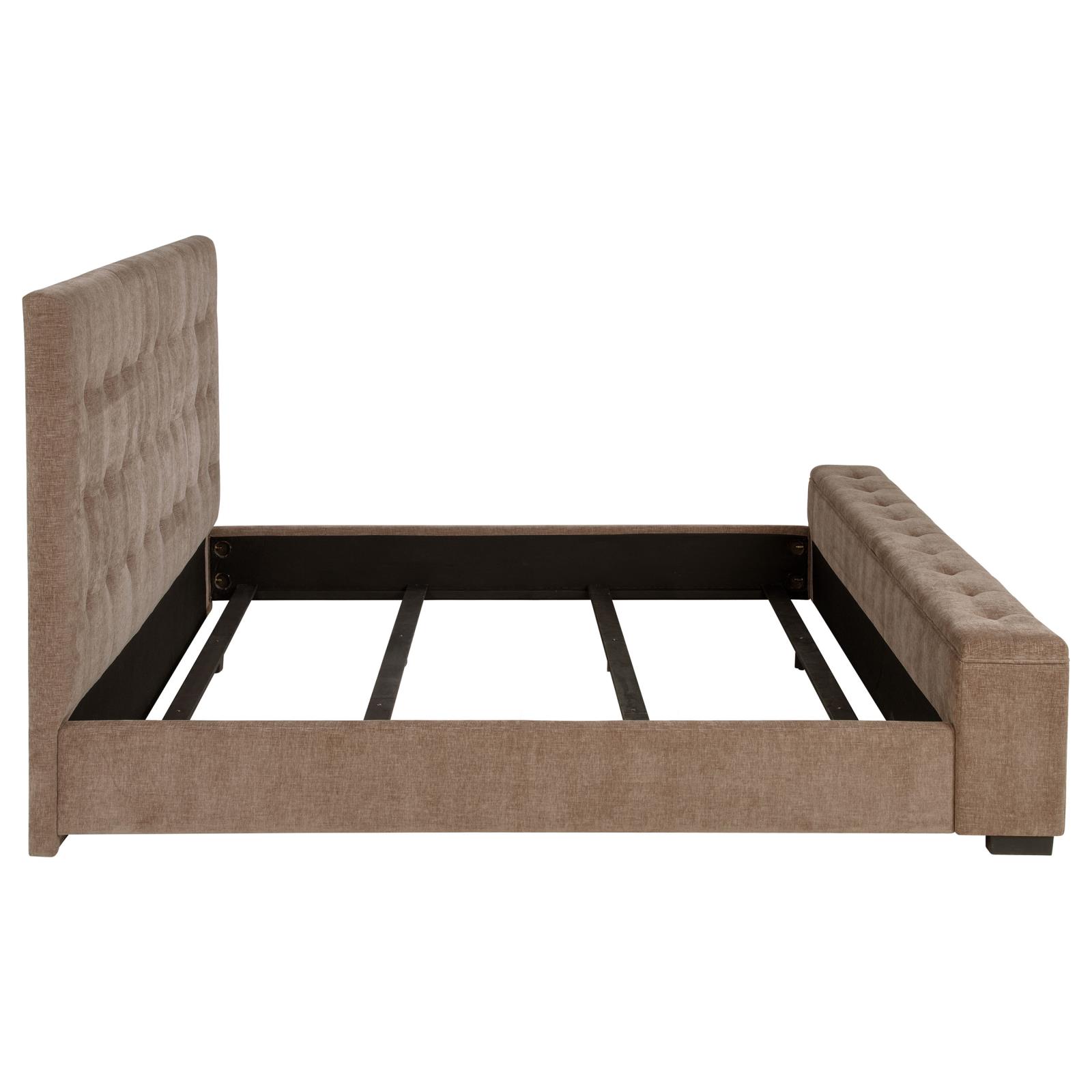 Senna Upholstered California King Audio Flame Visualizer Bed Brown - Image 6