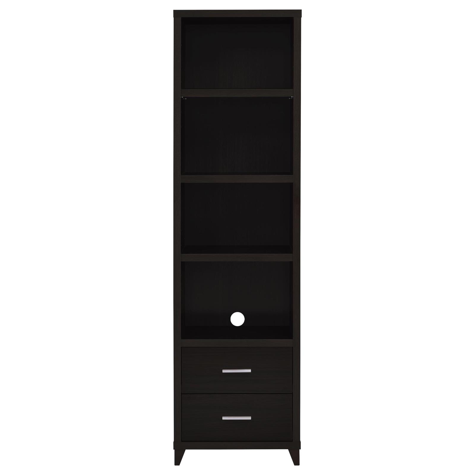 Lewes 4-shelf Engineered Wood Media Tower Cappuccino - Image 4