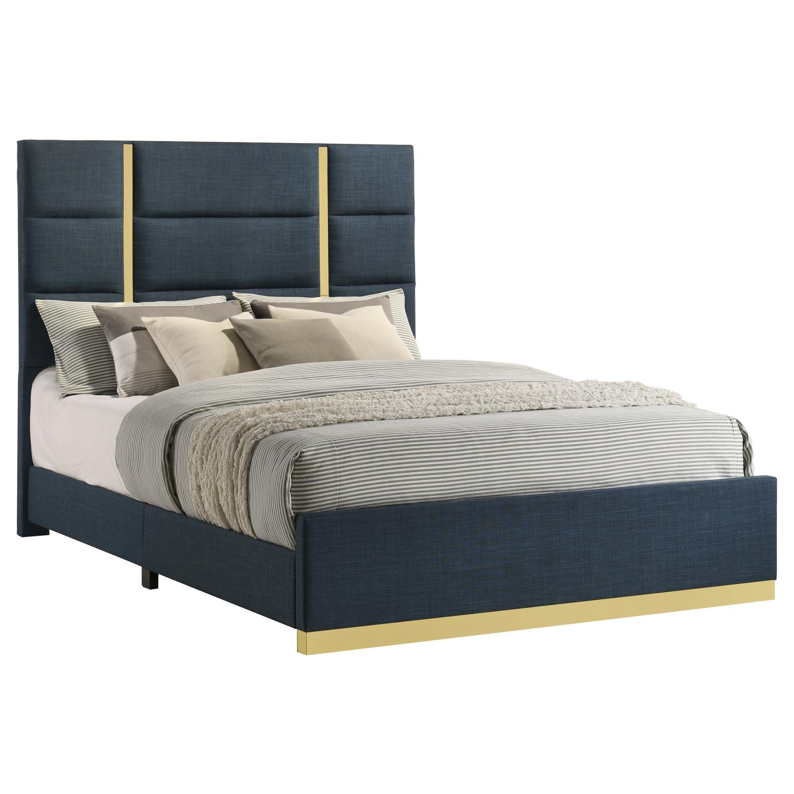 Ines 56-inch Fabric Upholstered Queen Panel Bed - Image 13