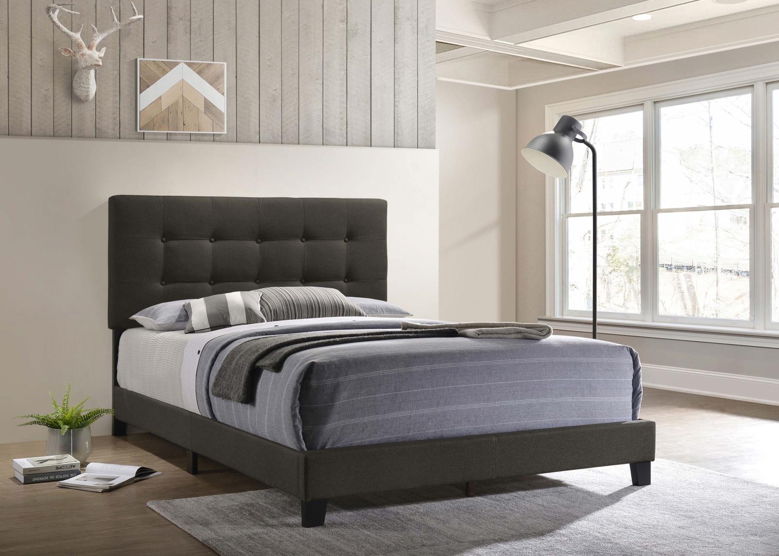 Mapes Upholstered Full Panel Bed Charcoal - Image 2