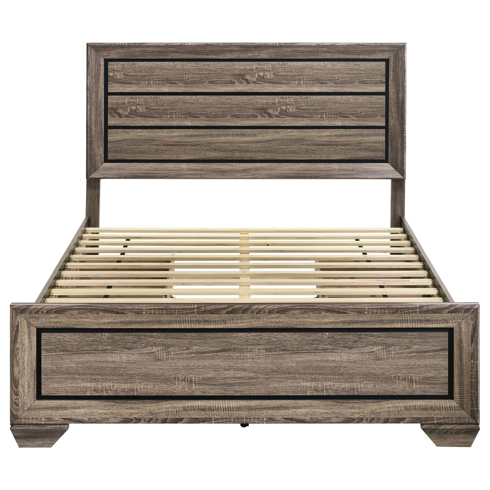 Kauffman Wood Queen Storage Panel Bed Washed Taupe - Image 7