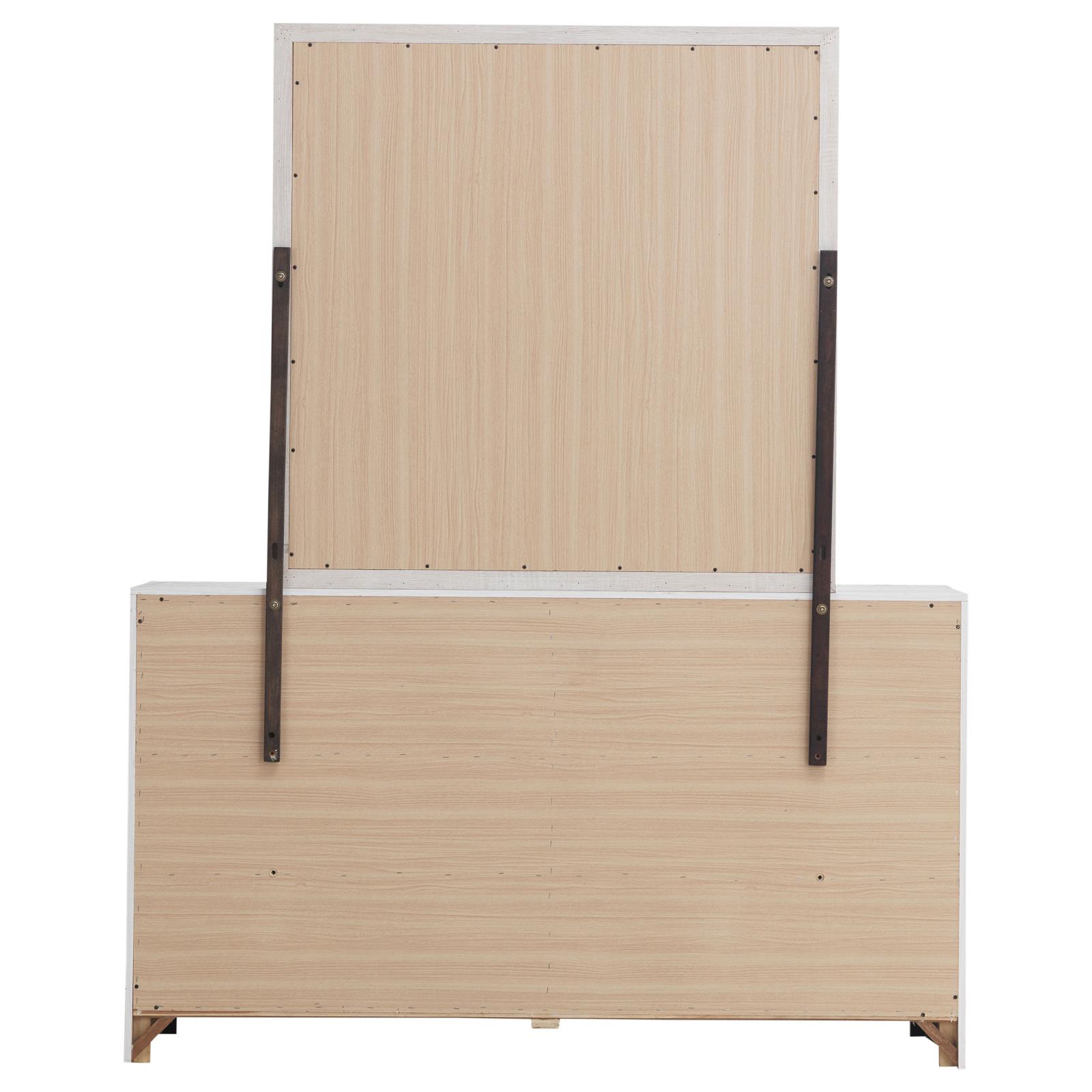 Brantford 6-drawer Dresser with Mirror Coastal White - Image 7