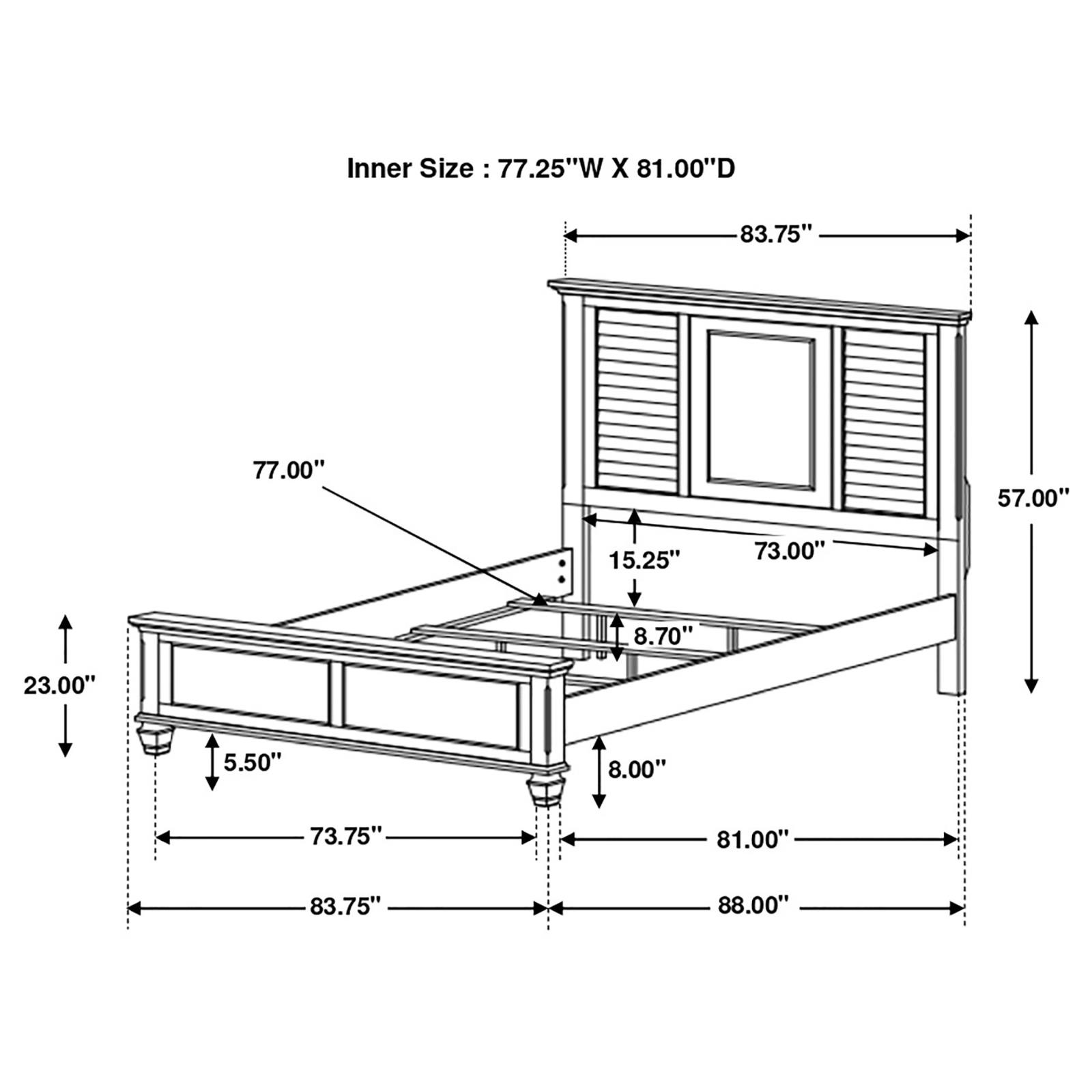 Franco Bedroom Set Distressed White - Image 9