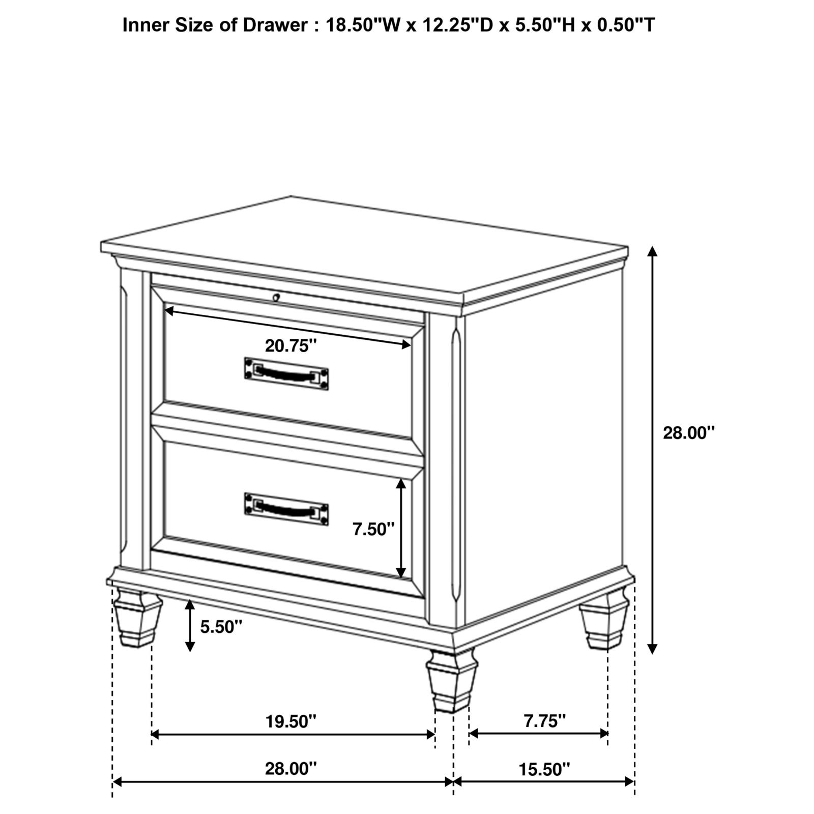 Franco Bedroom Set Distressed White - Image 10