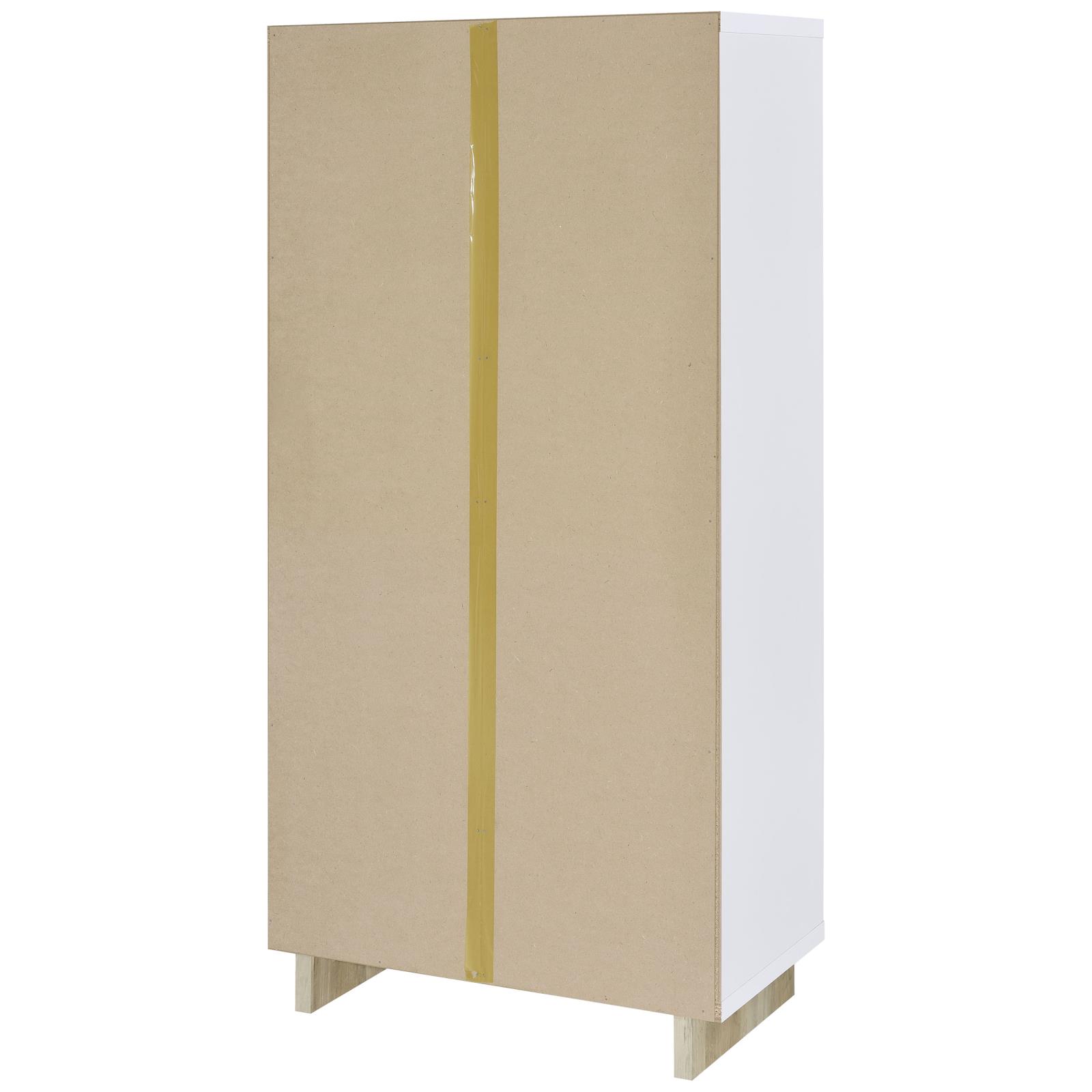 Dalton 65-inch 6-shelf Bookcase White and Distressed Pine - Image 7
