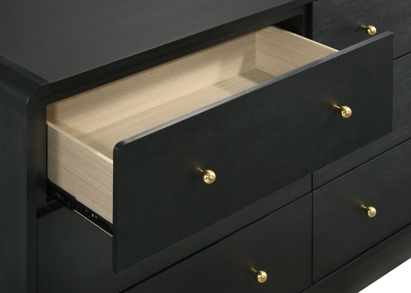 Cavelle 6-drawer Dresser and Mirror Black - Image 10