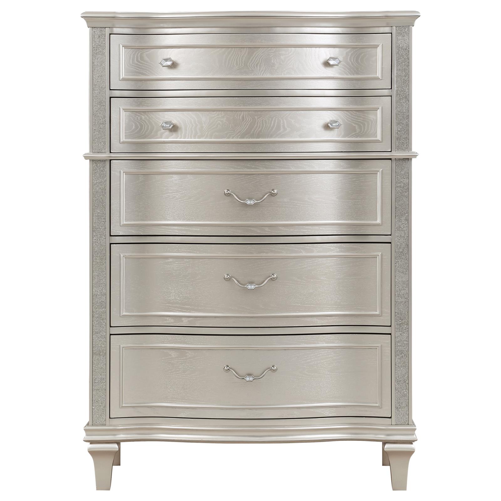 Evangeline 6-drawer Bedroom Chest Silver Oak - Image 3
