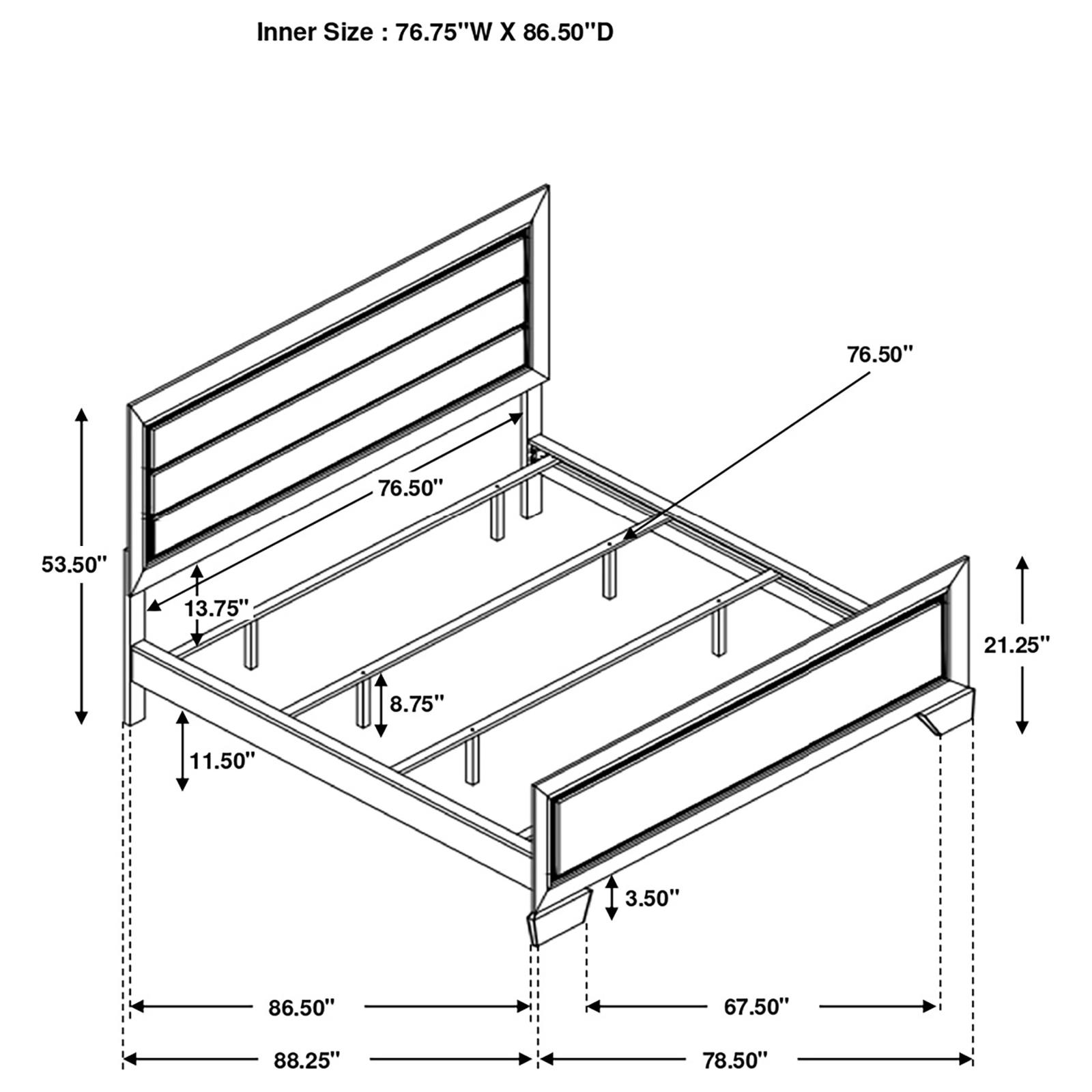 Kauffman Wood California King Panel Bed Dark Cocoa - Image 9