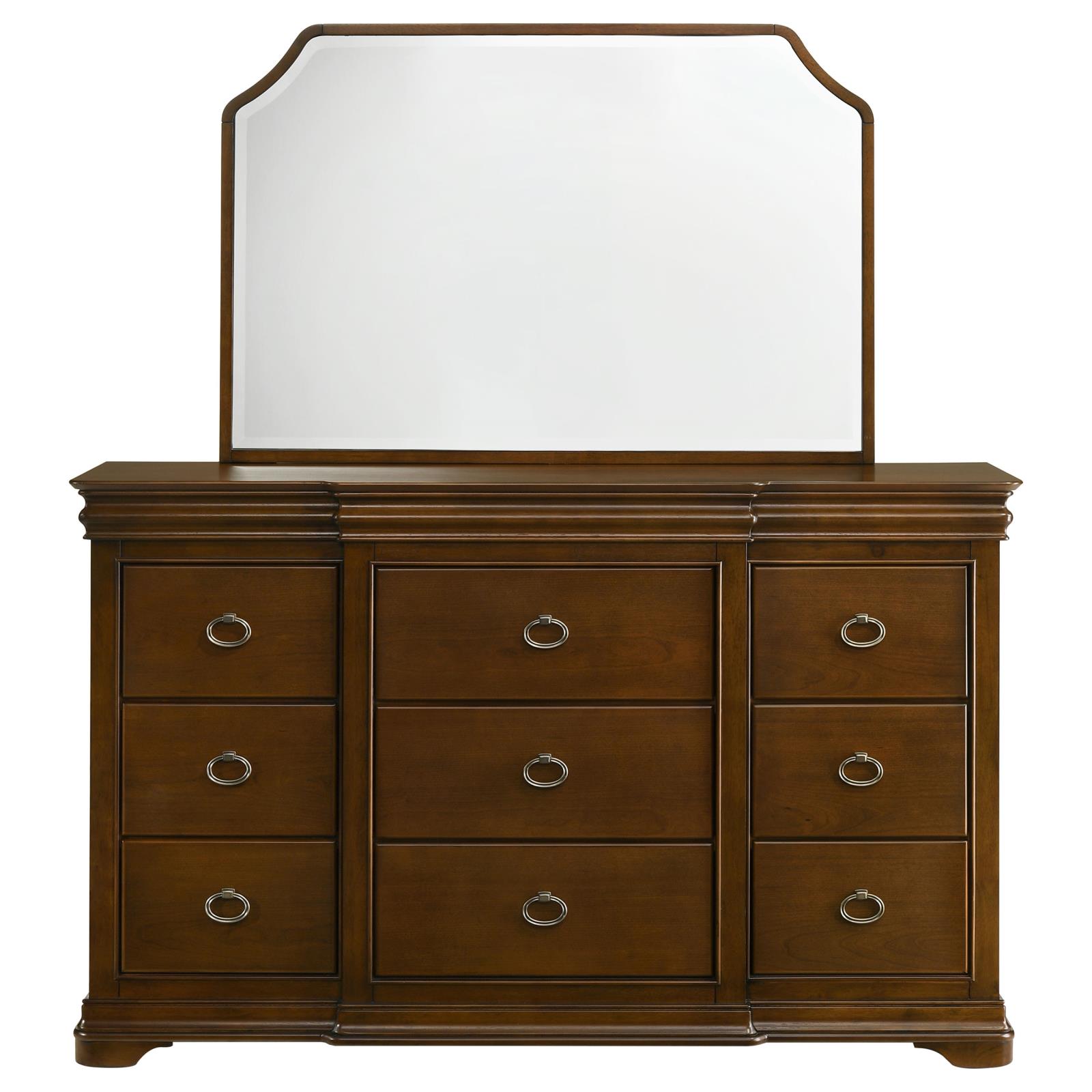 Garland 9-drawer Bedroom Dresser with Mirror Brown Cherry - Image 3