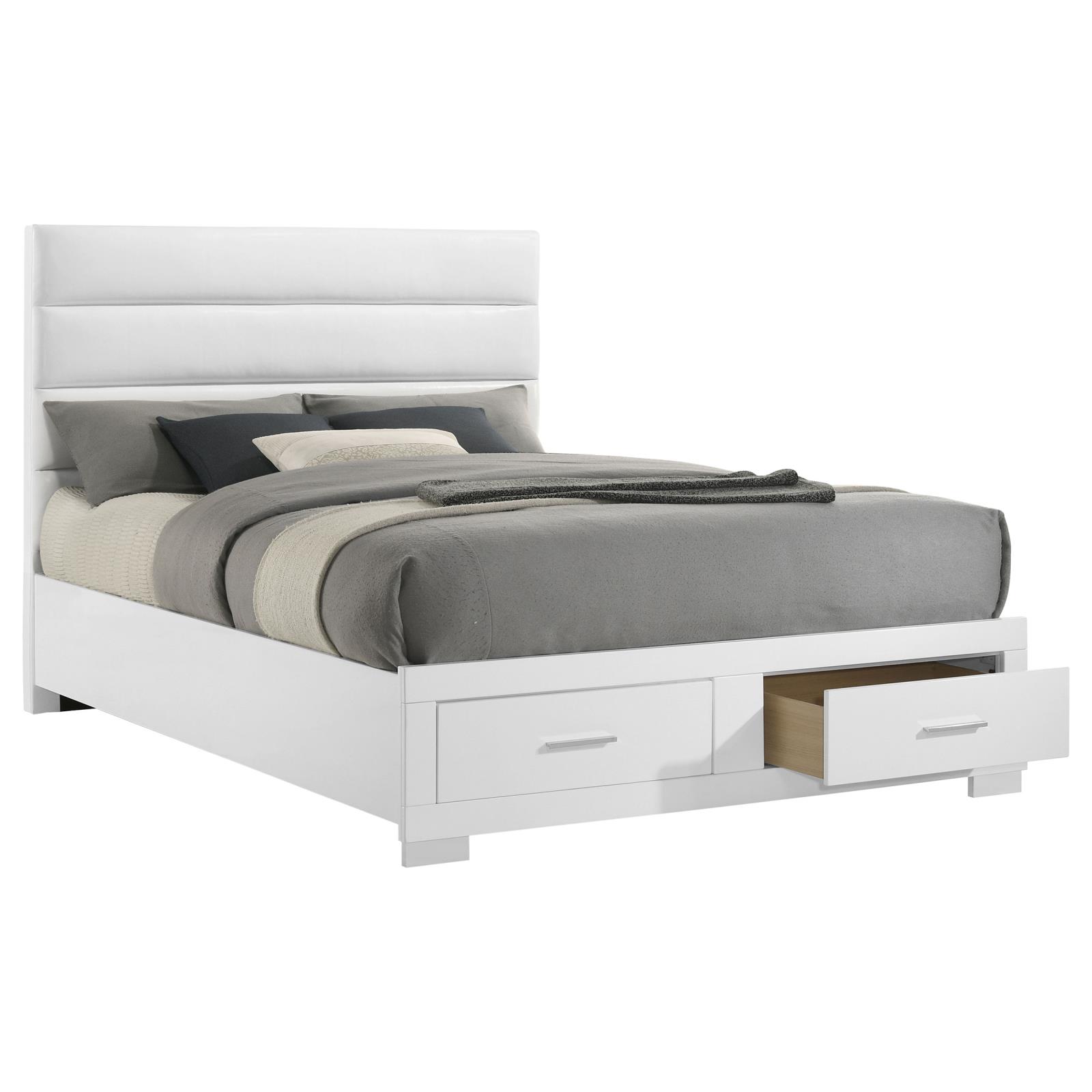Felicity California King Storage Bed White High Gloss - Image 3