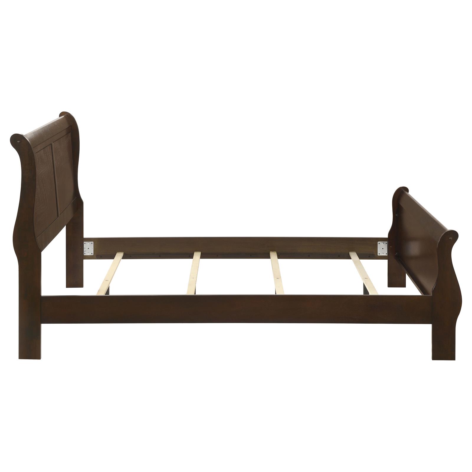 Louis Philippe Wood Queen Sleigh Bed Cappuccino - Image 6