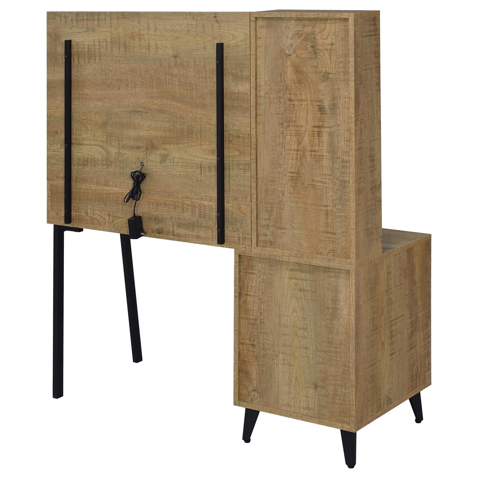 Souza 5-Drawer Makeup Vanity Table With LED Mirror Mango - Image 10