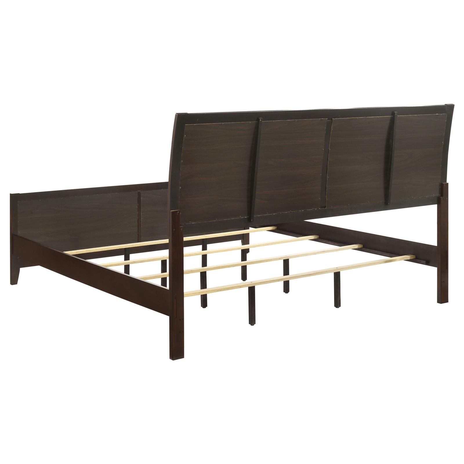 Carlton Wood Eastern King Panel Bed Cappuccino - Image 5