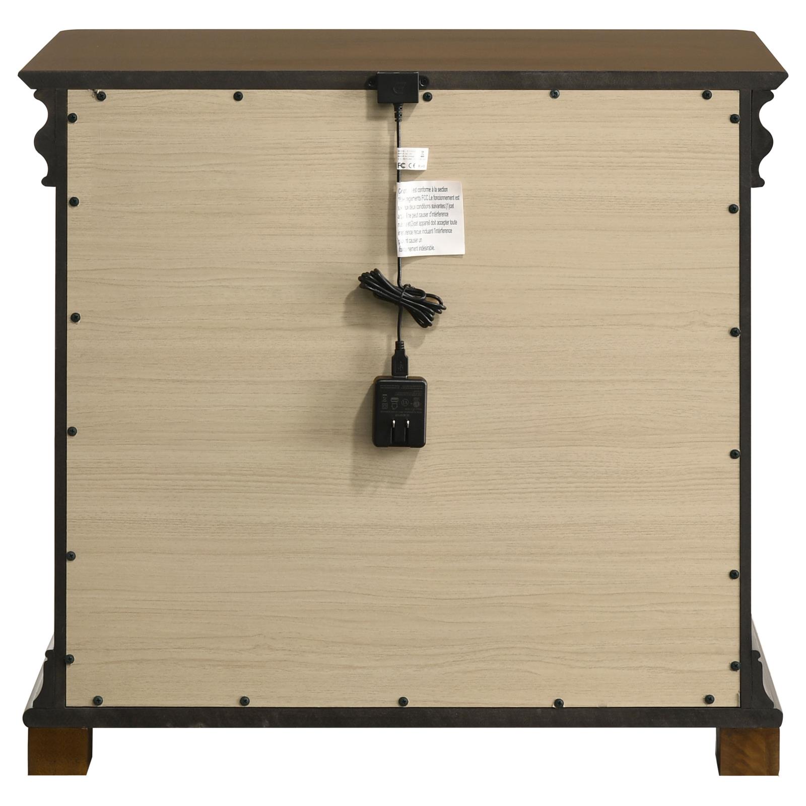 Garland 2-drawer Nightstand Bedside Table Brown Cherry - Image 7