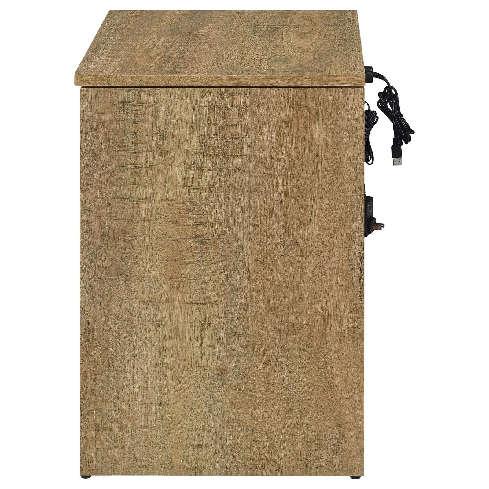 Fabre 1-drawer Extendable Top Nightstand Bedside Table Mango - Image 5