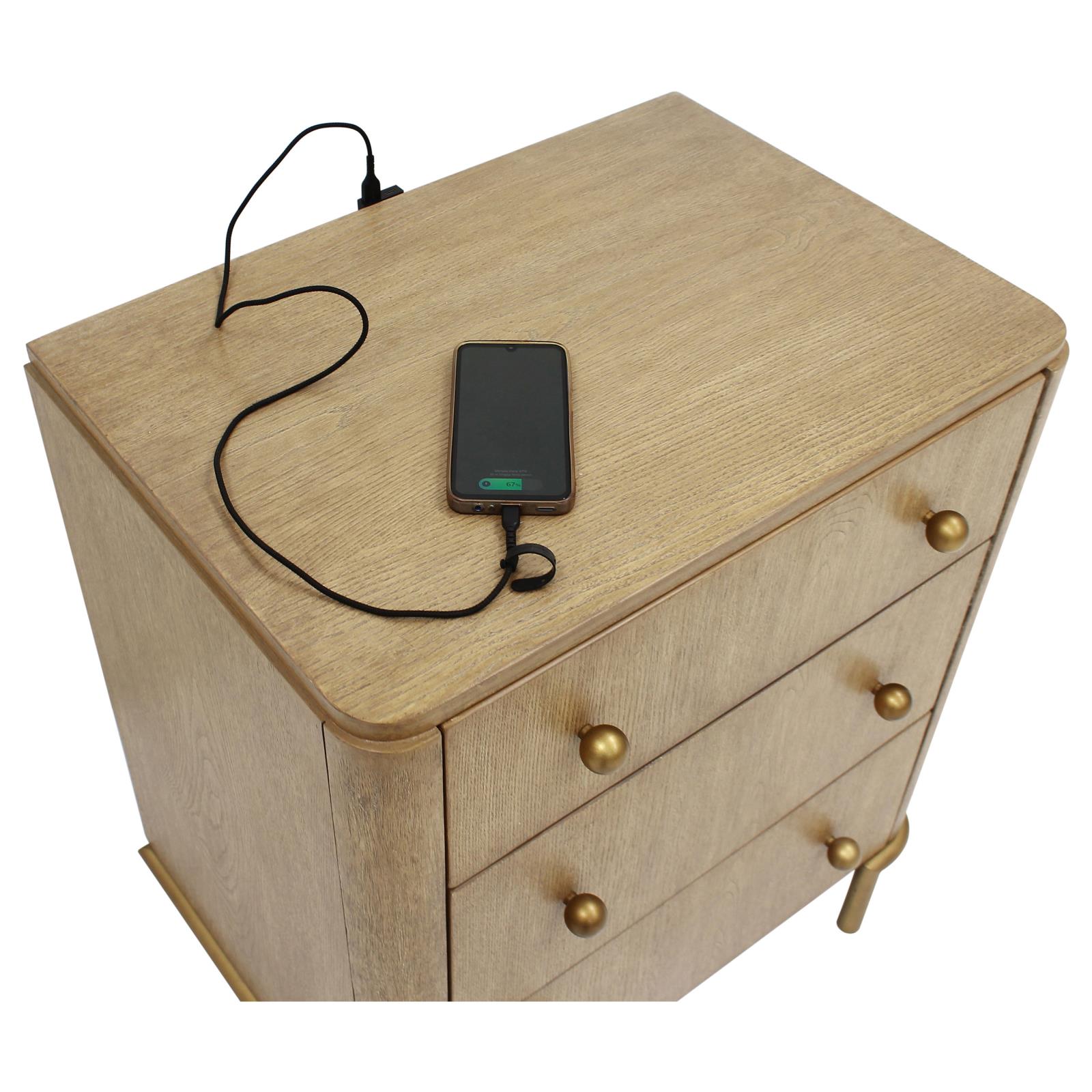 Arini 3-drawer Nightstand Sand Wash - Image 11