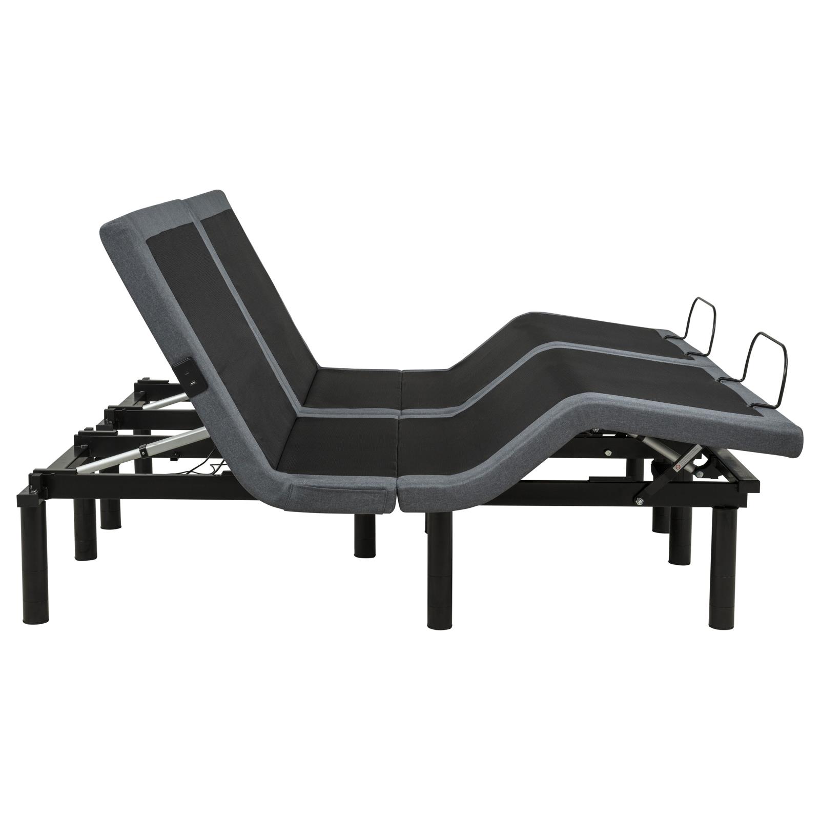 Weston Split Eastern King Massage Adjustable Bed Base in Black and Grey - Image 5