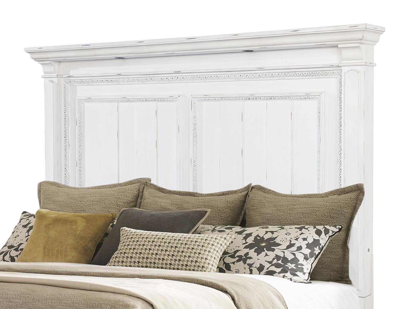 McKinney Queen LED Light Panel Bed Vintage White - Image 8