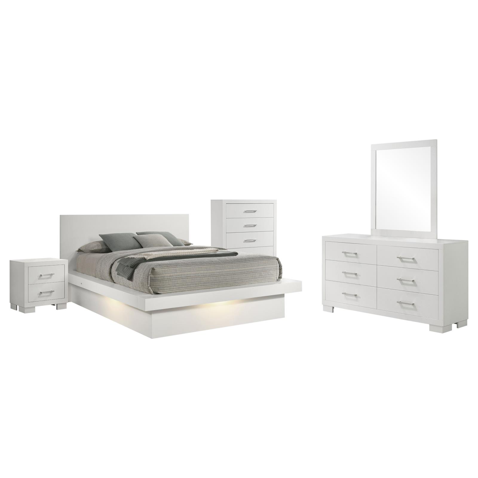 Jessica LED Bedroom Set Snow White - Image 19