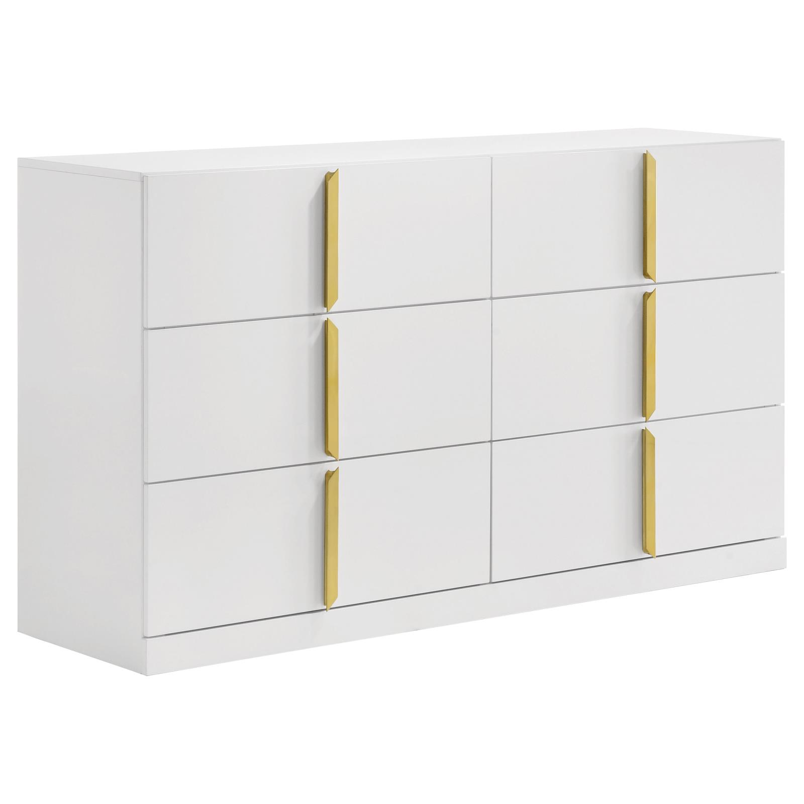 Ines Bedroom Set Navy and White High Gloss - Image 7