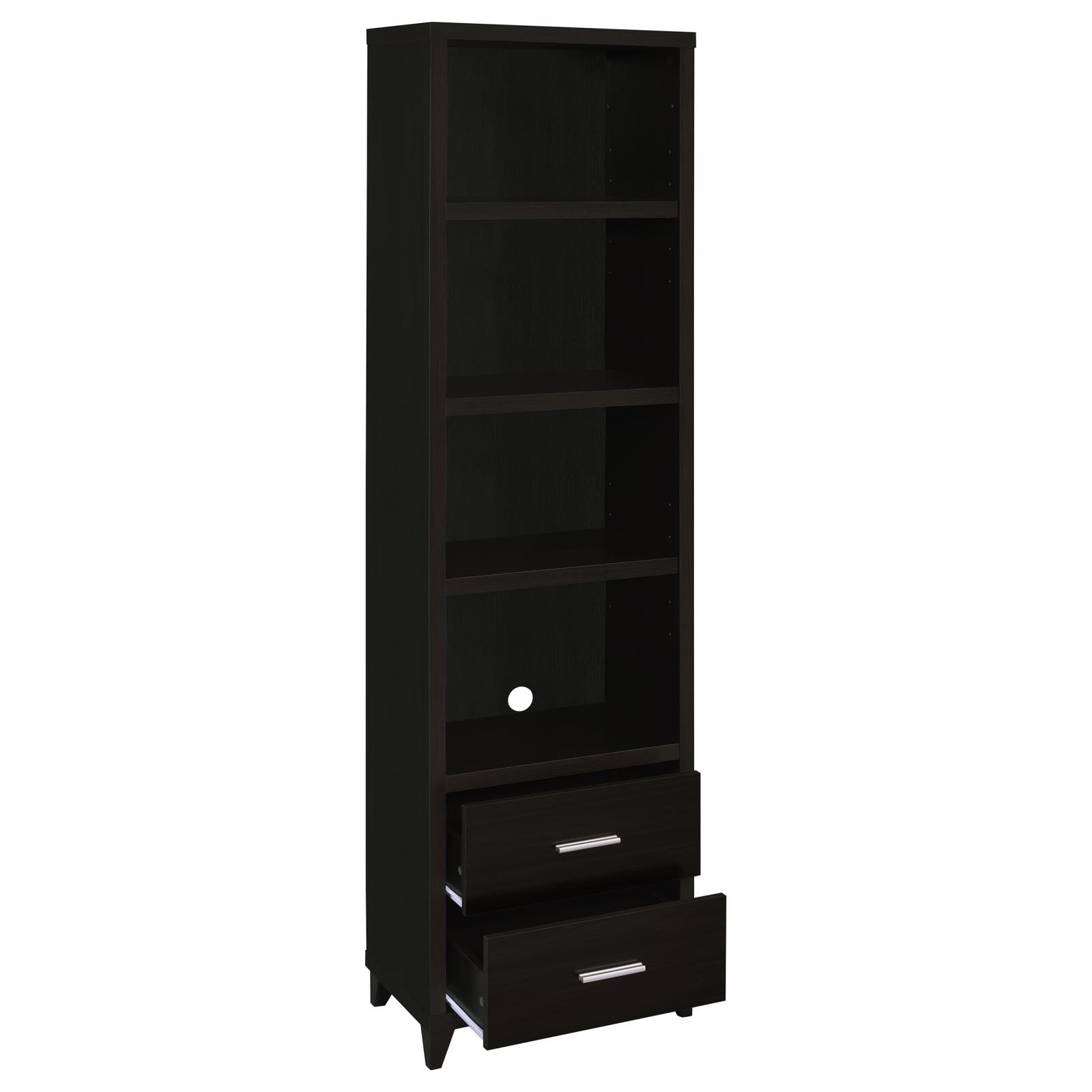 Lewes 4-shelf Engineered Wood Media Tower Cappuccino - Image 3