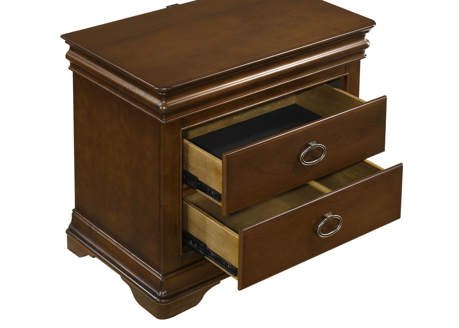 Garland 2-drawer Nightstand Bedside Table Brown Cherry - Image 10