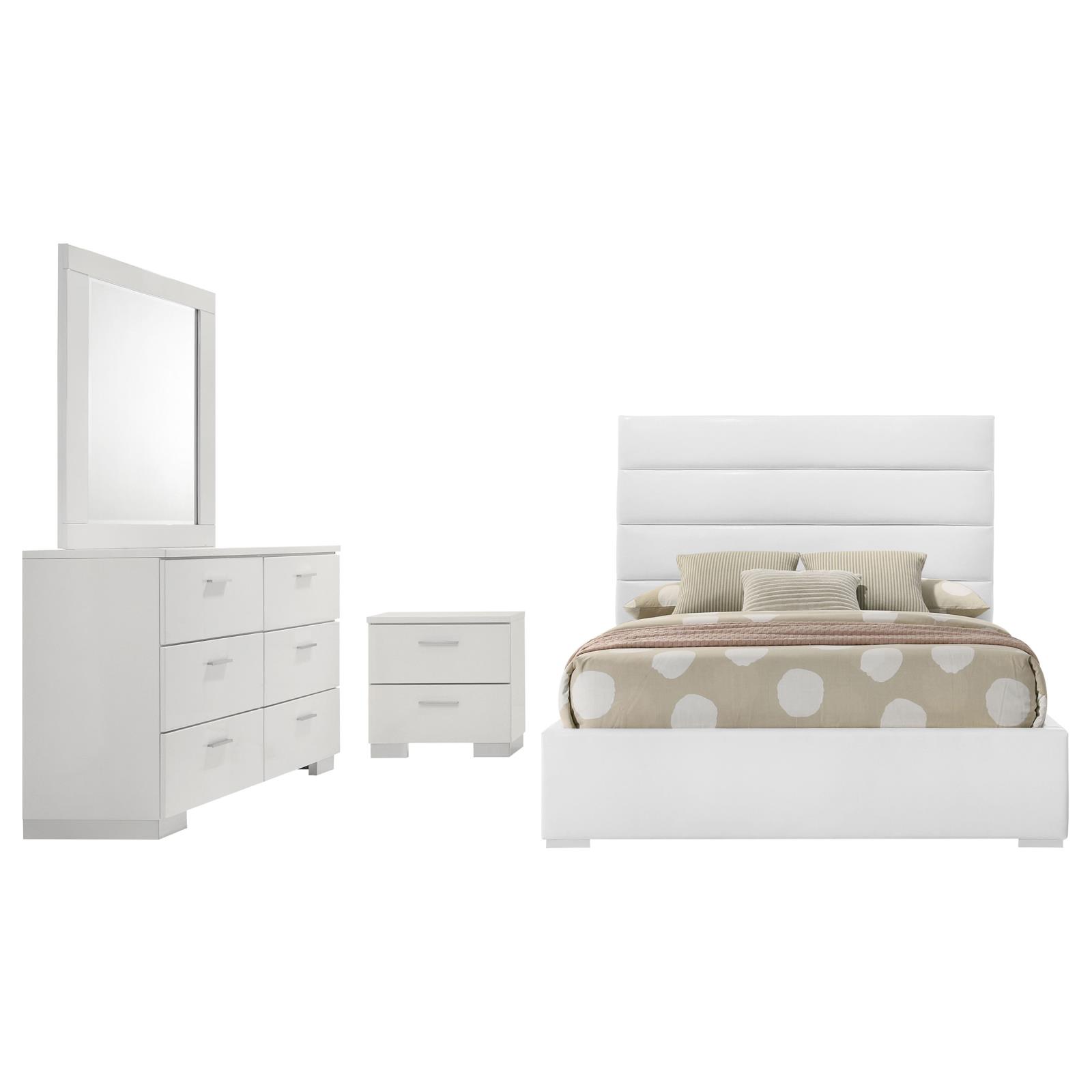 Felicity Bedroom Set White High Gloss - Image 2