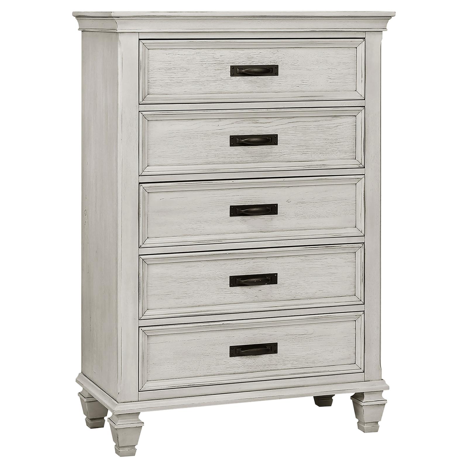 Franco Bedroom Set Distressed White - Image 17