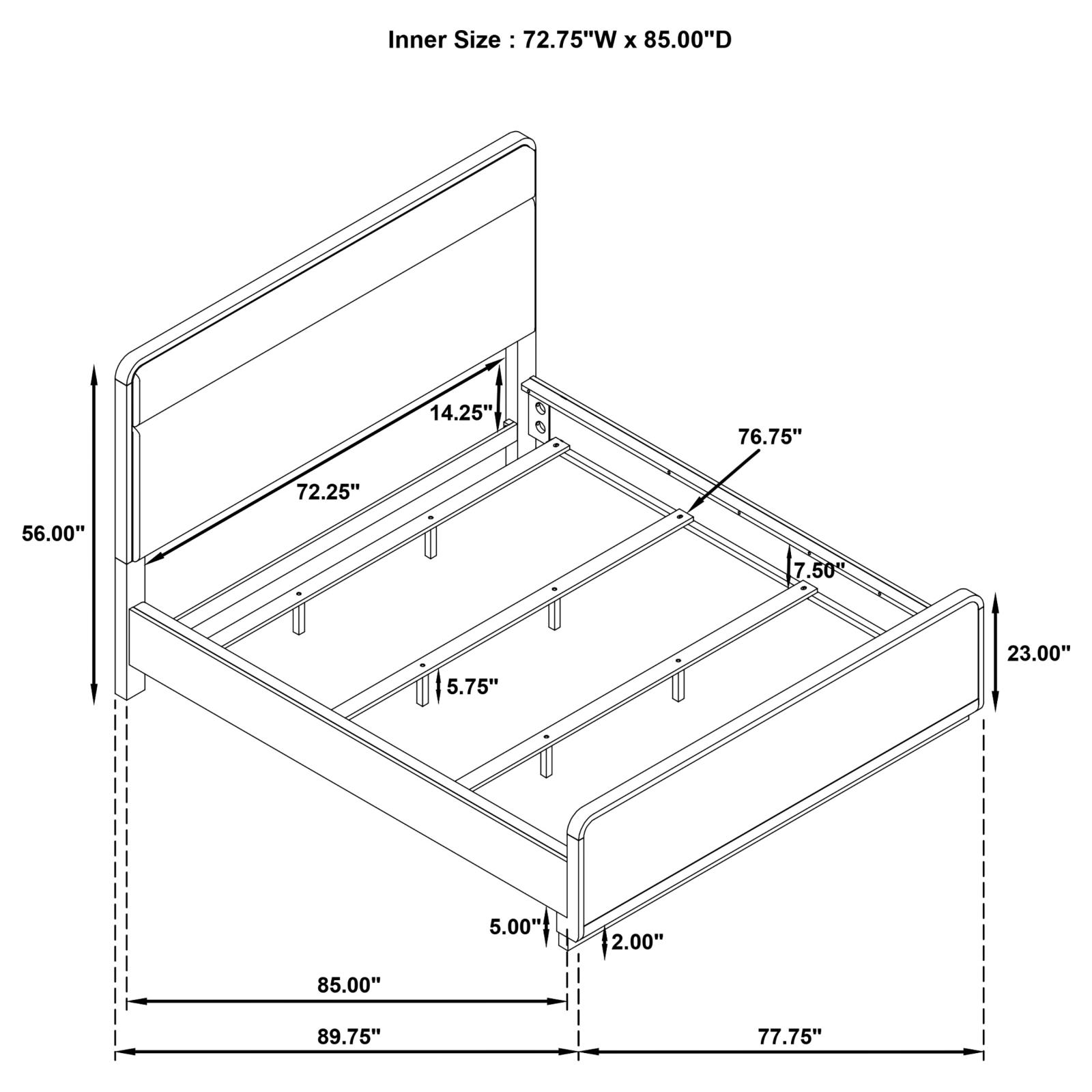 Ladera 56-inch California King Panel Bed Light Elm - Image 11