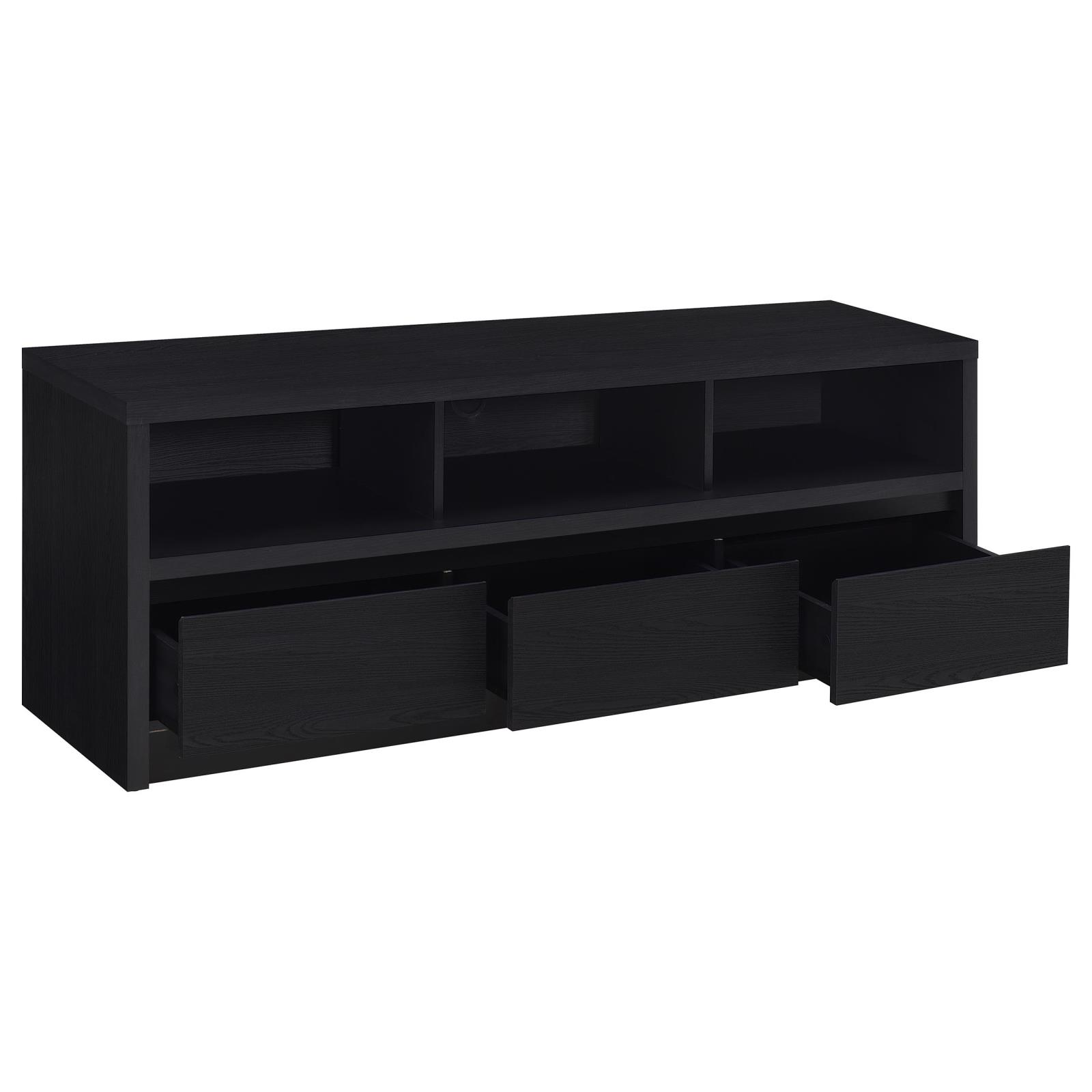 Rutland 59-inch 3-drawer TV Stand Media Console Black - Image 3