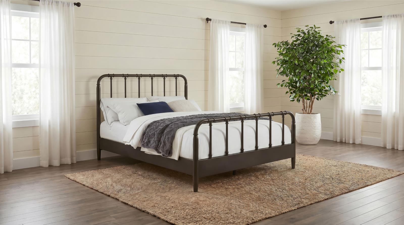 Rocco All Wood Water Pipe Open Frame Full Bed Dark Bronze - Image 2