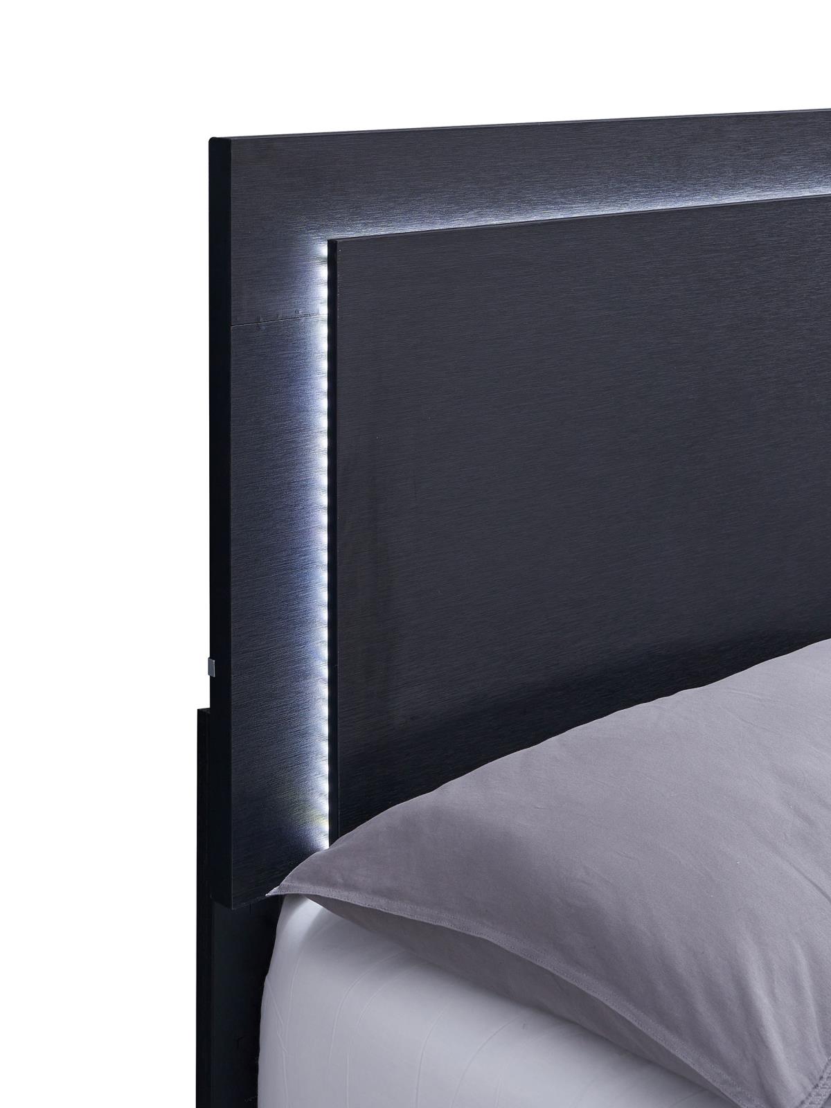 Marceline Wood Twin LED Panel Bed - Image 5