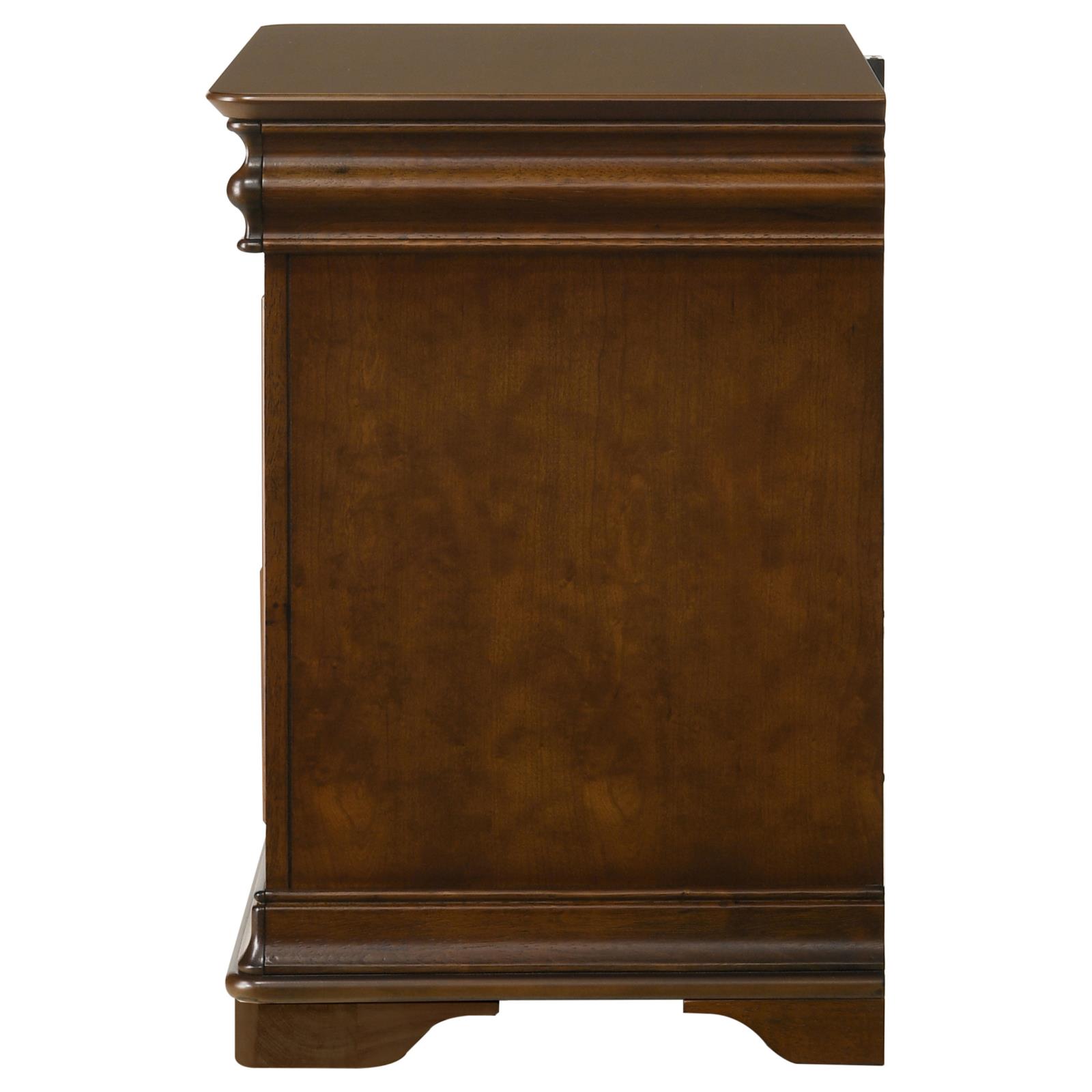 Garland 2-drawer Nightstand Bedside Table Brown Cherry - Image 5